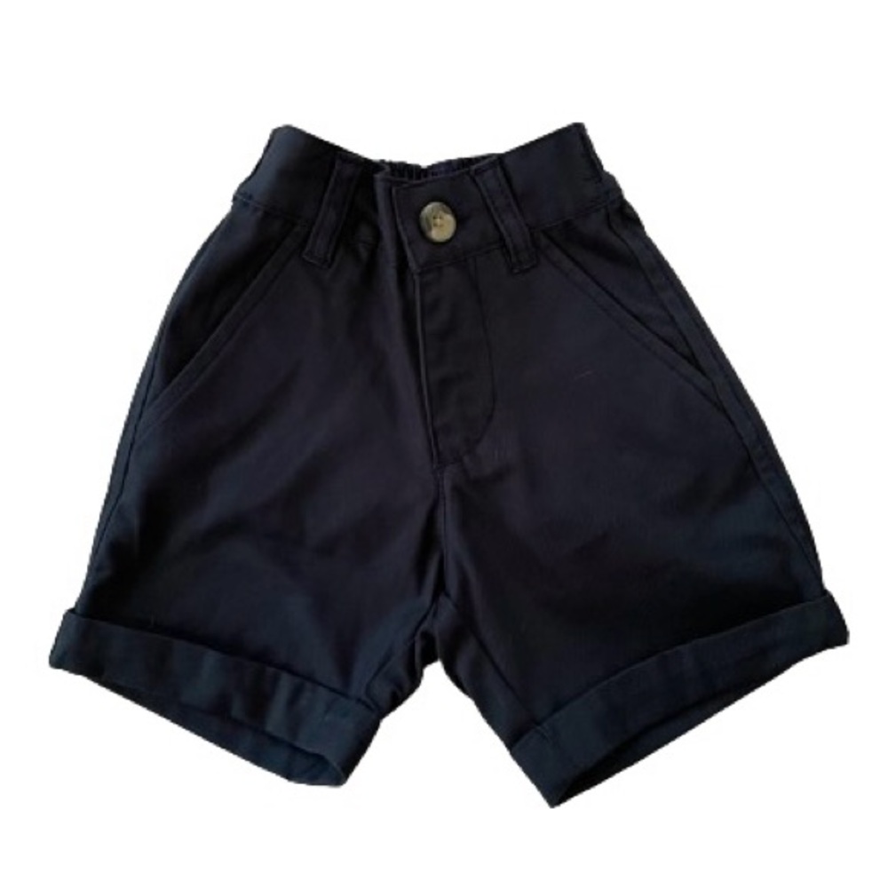 Ruffle Butts Navy Little Boys Shorts 3-6M NWT